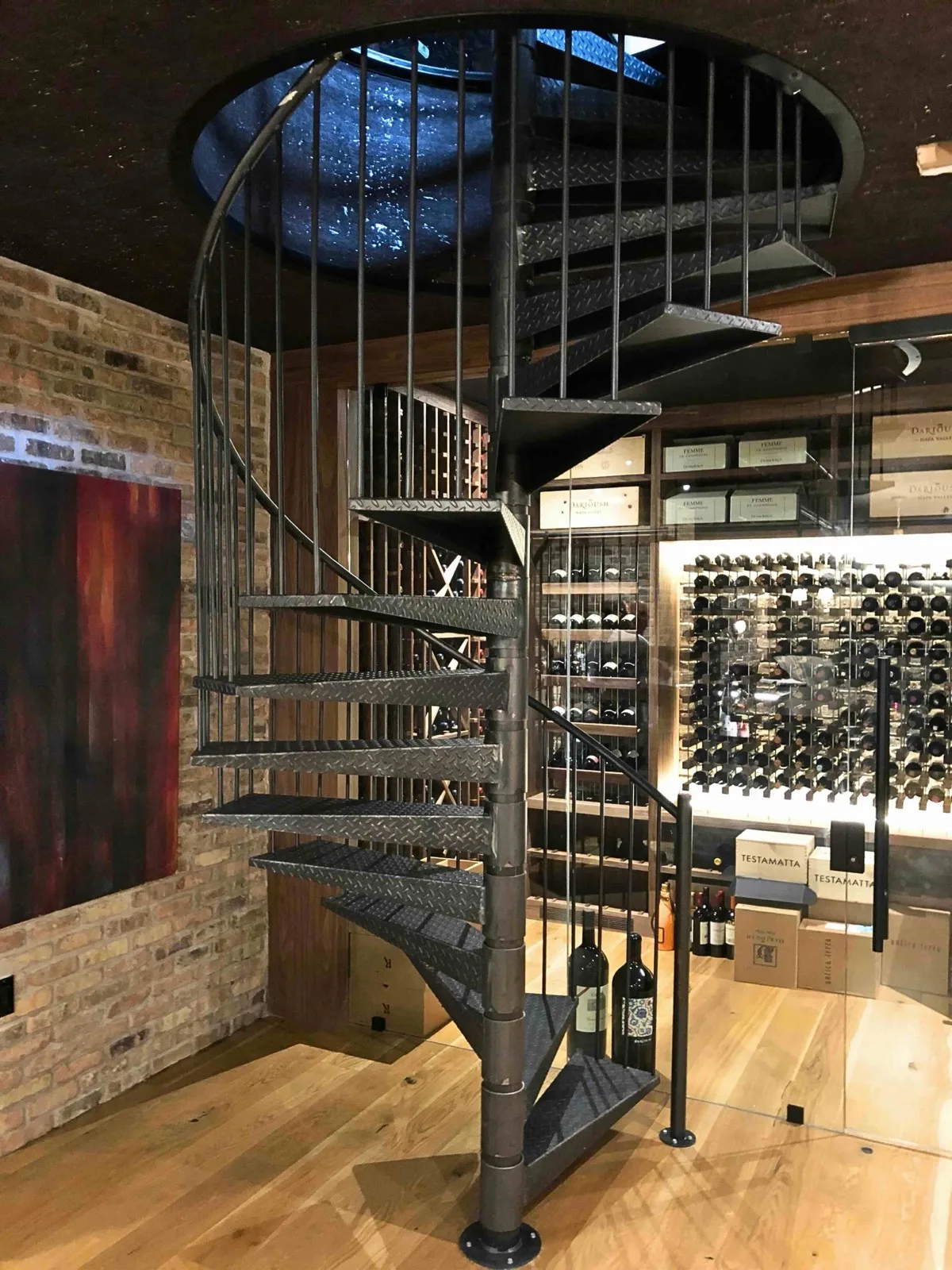 Custom metal staircase and railing system